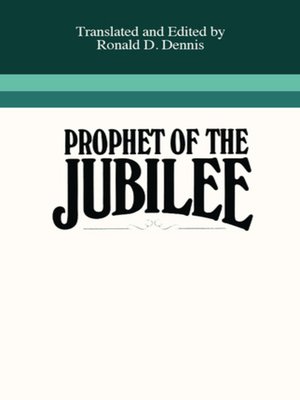 cover image of Prophet of the Jubilee